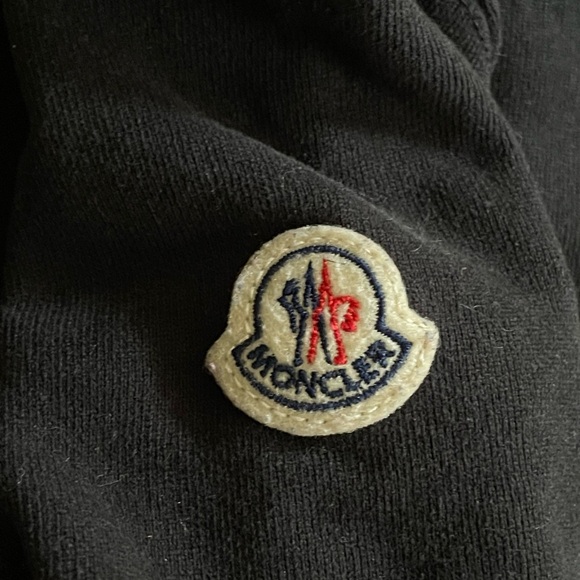 Moncler Kids Black Zip-Up Hoodie Jacket | Size 12A | Designer Youth Outerwear - Picture 8 of 8